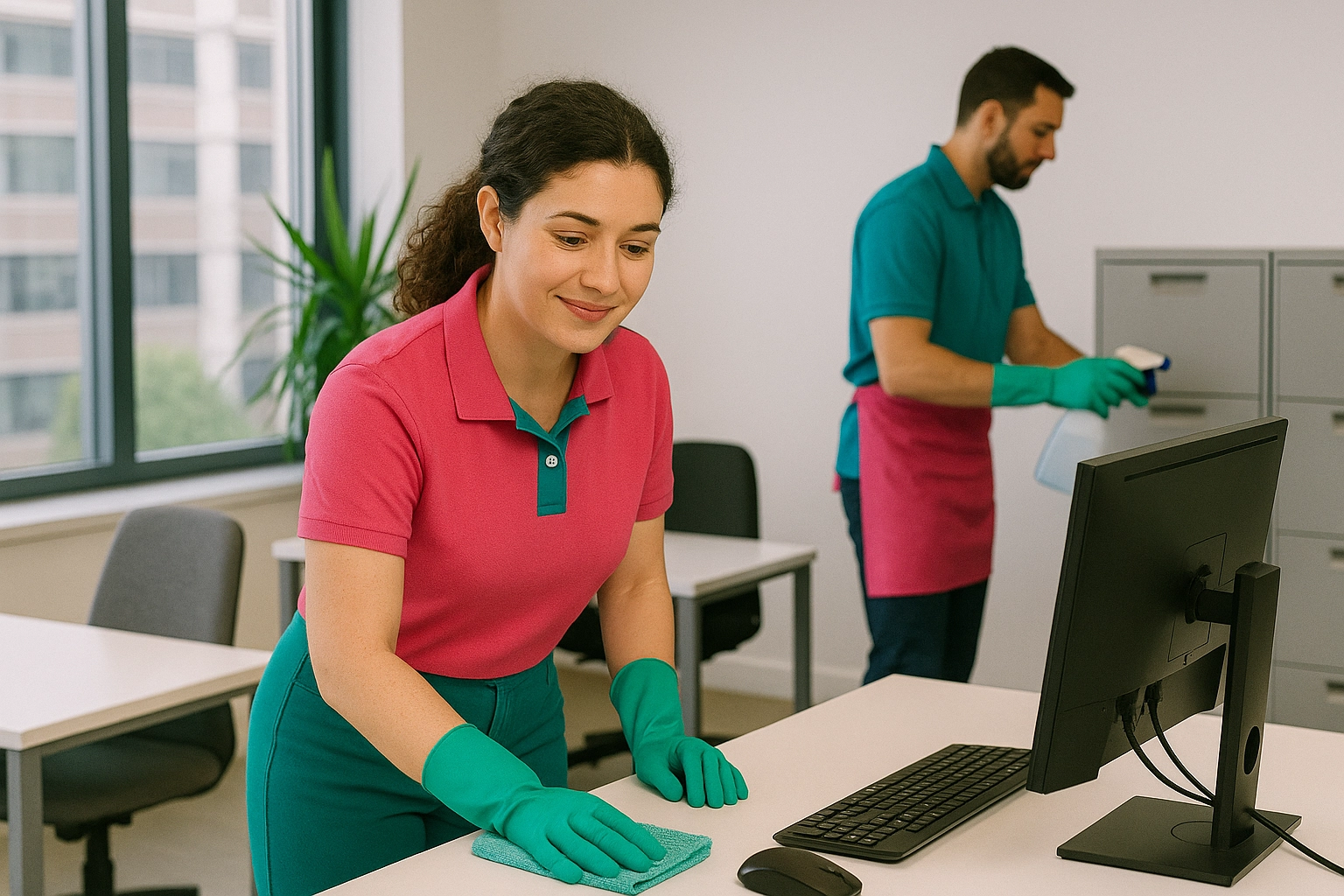 Office cleaning in Birmingham — desks, kitchens and washrooms
